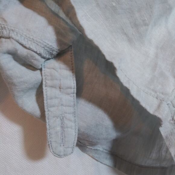 Horny Toad 100% Linen Lithe Shorts Gray Green Outdoor Hiking Size 6 - Picture 3 of 8